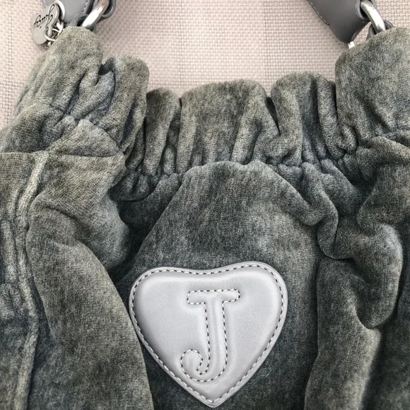 Juicy Couture Vintage 2002 Gray and Pink Velour Bag - Picture 9 of 16